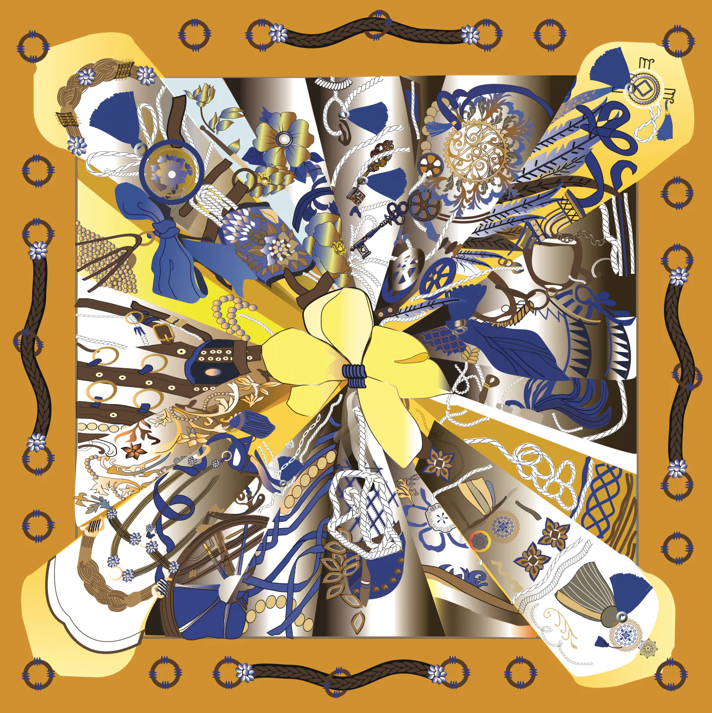 Carré de Soie Élaboré Foulard Femme | La Parisienne - Image 4
