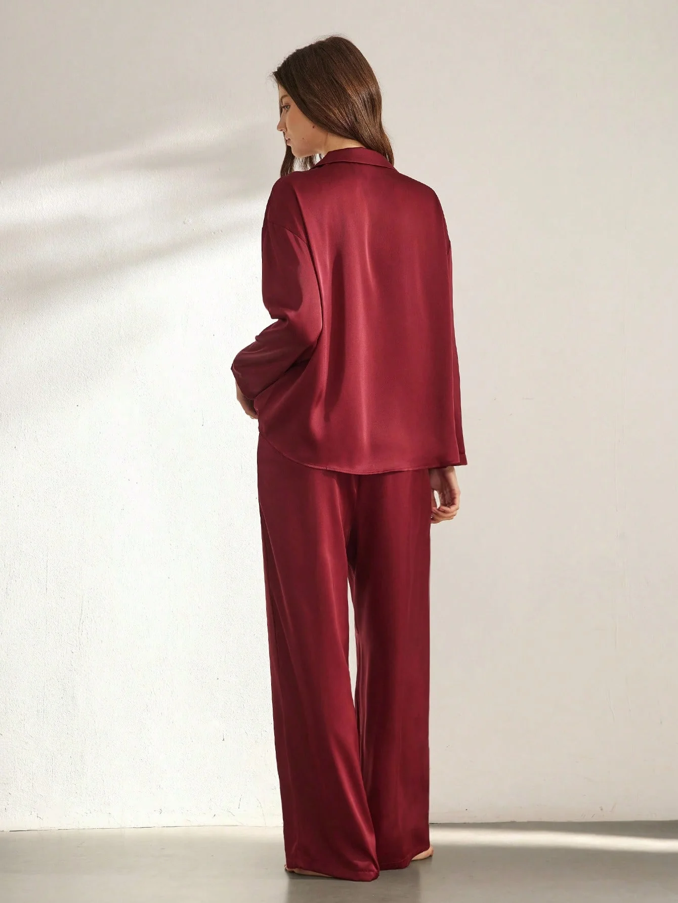 Ensemble Pyjama Manches Longues 100% Soie de Mûrier | La Parisienne - Image 6