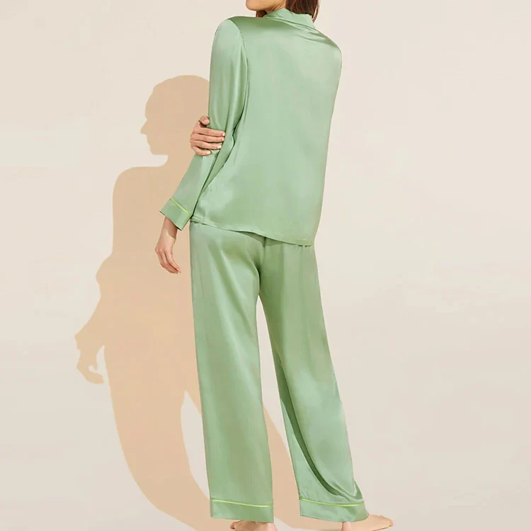 Ensemble Pyjama Soie Satinée Femme | La Parisienne - Image 3