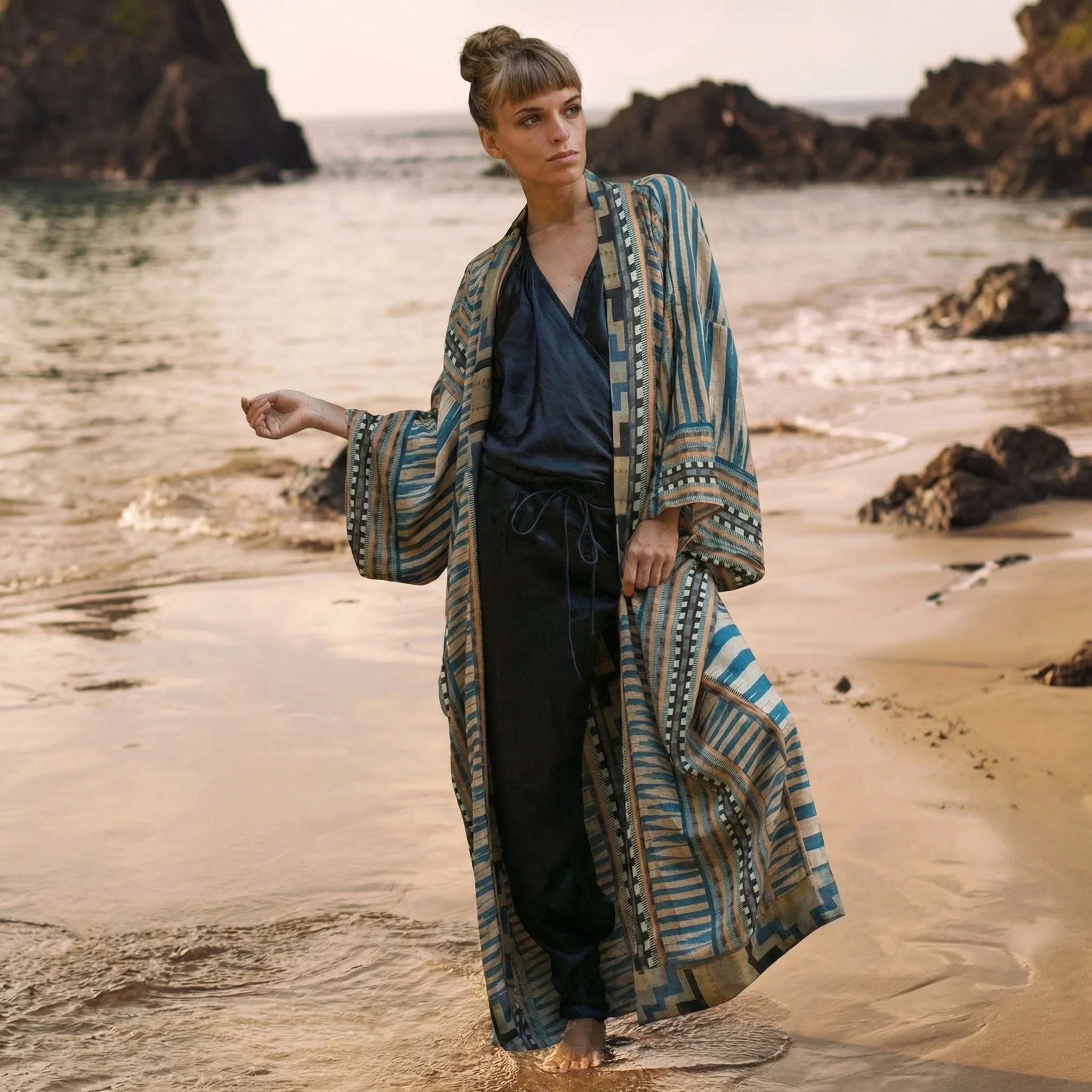 Kimono Style Japonais Plage | La Parisienne - Image 3