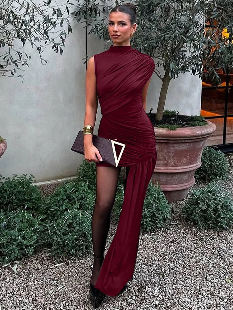 Robe Longue Ajustée Sans Manches  | La Parisienne - Image 3