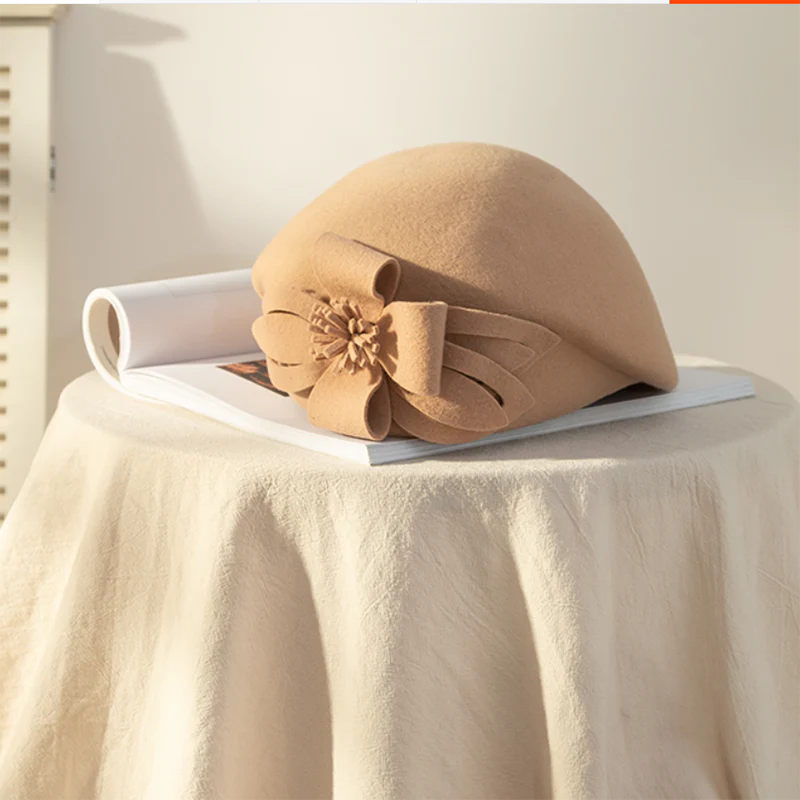 Béret Femme Motif Fleur 100% Laine | La Parisienne - Image 3