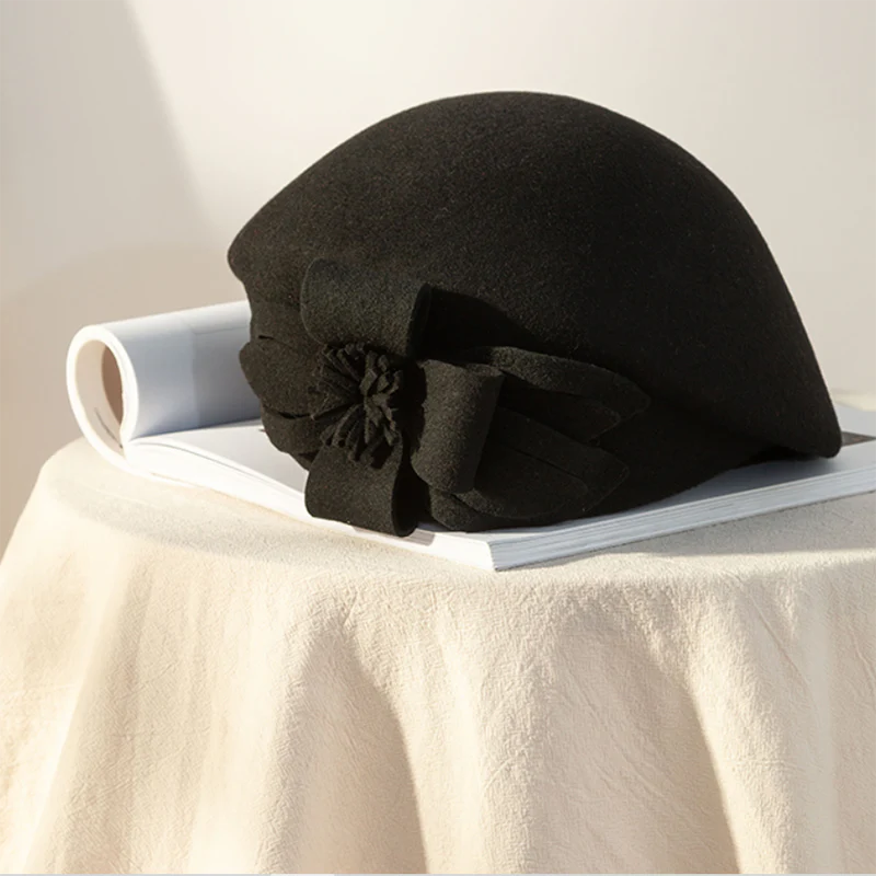 Béret Femme Motif Fleur 100% Laine | La Parisienne - Image 6