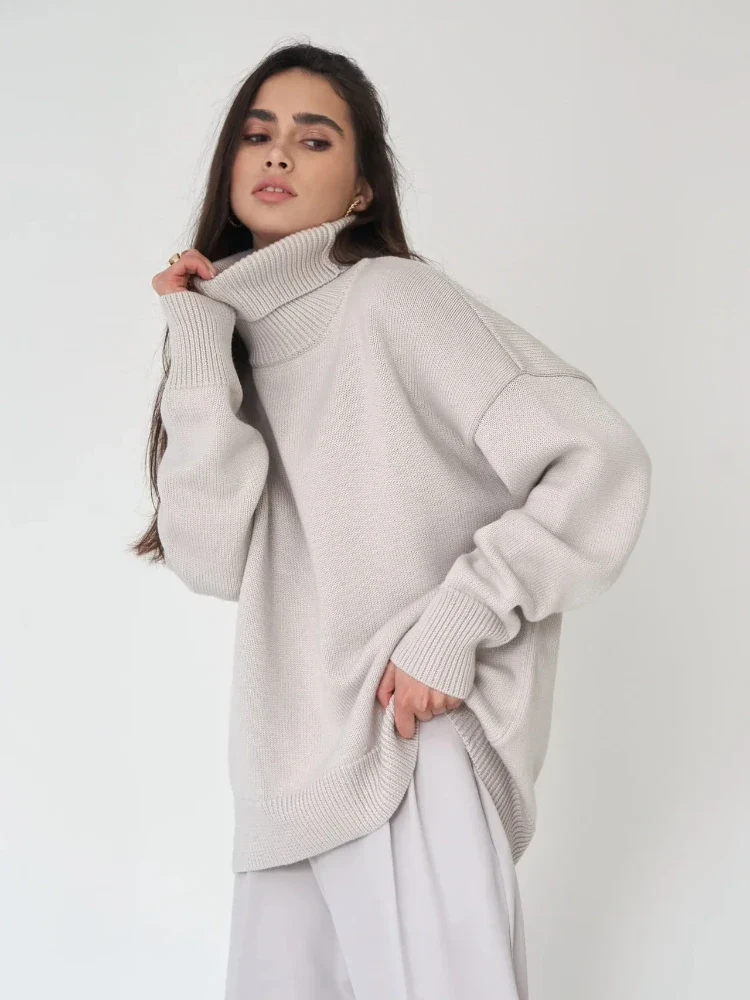 Pull Loose Femme Col Haut | La Parisienne - Image 3