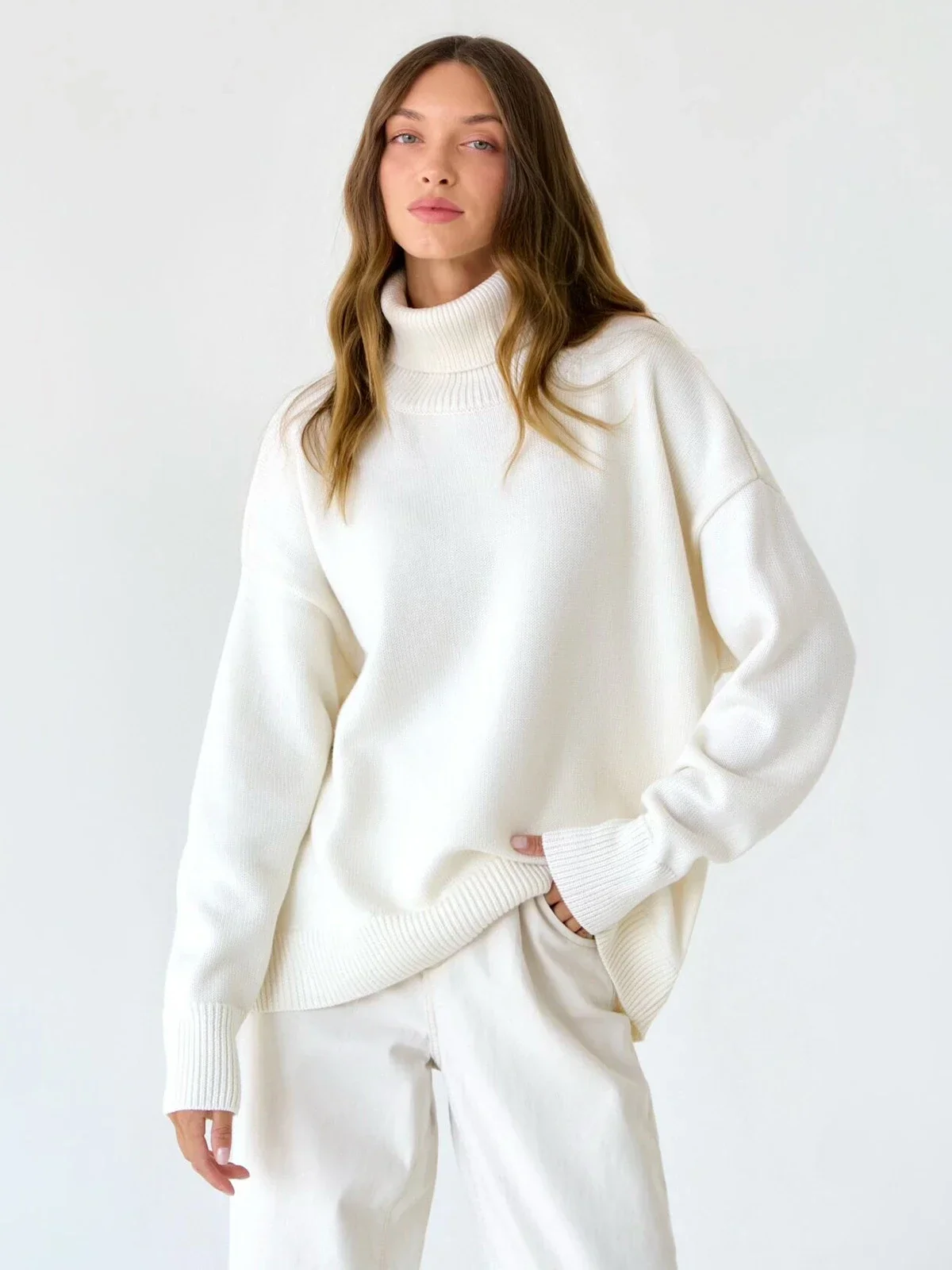 Pull Loose Femme Col Haut | La Parisienne - Image 4