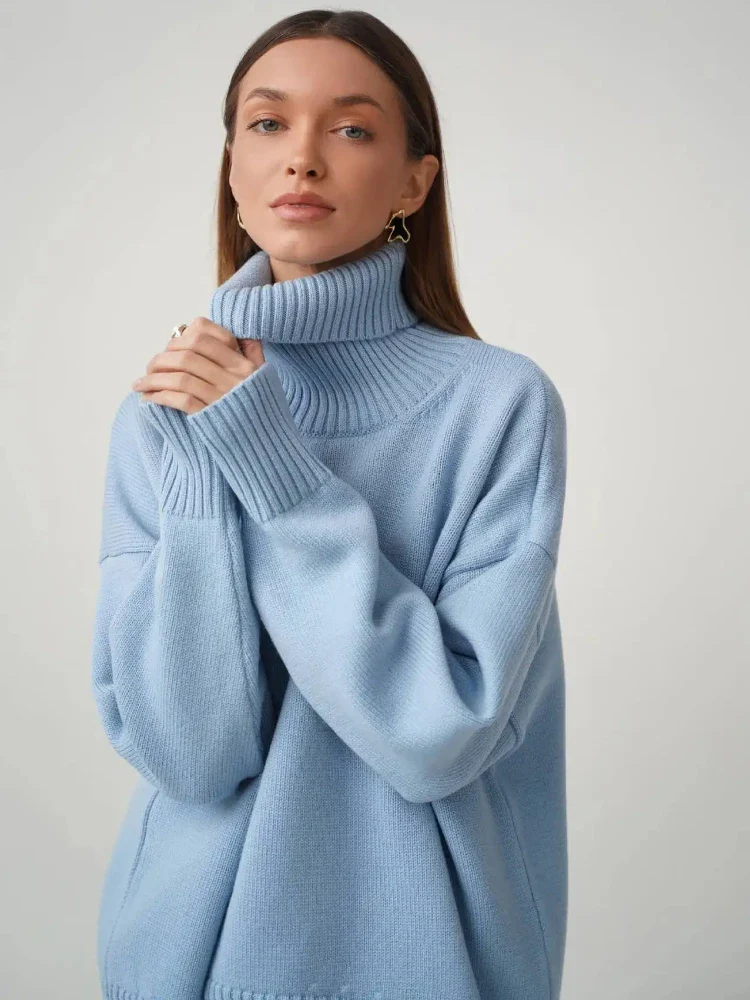 Pull Loose Femme Col Haut | La Parisienne - Image 2
