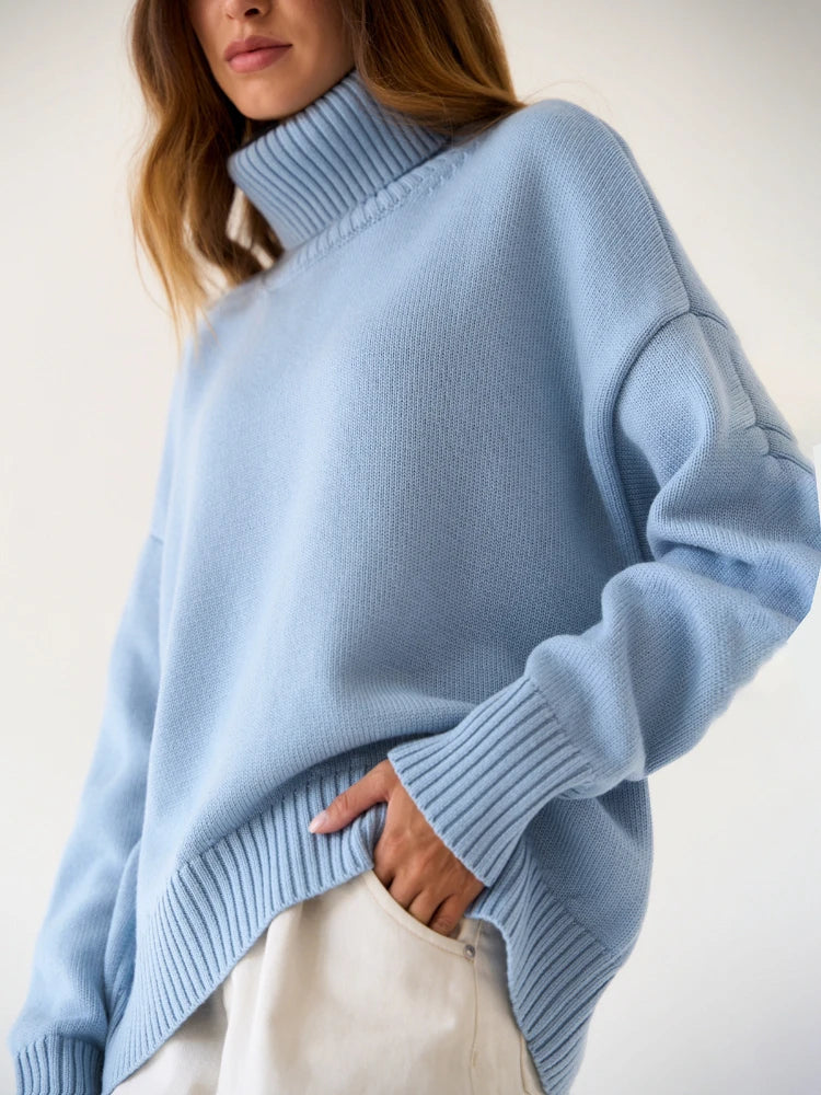 Pull Loose Femme Col Haut | La Parisienne - Image 4