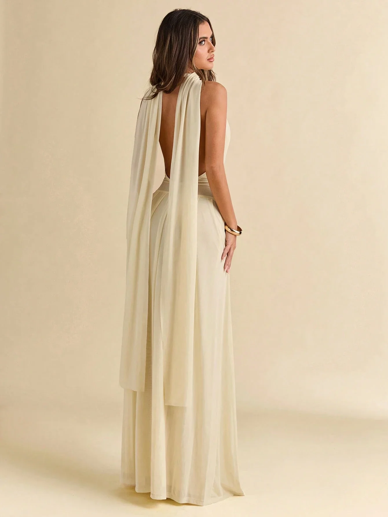 Robe Longue Col Ample Femme | La Parisienne - Image 9