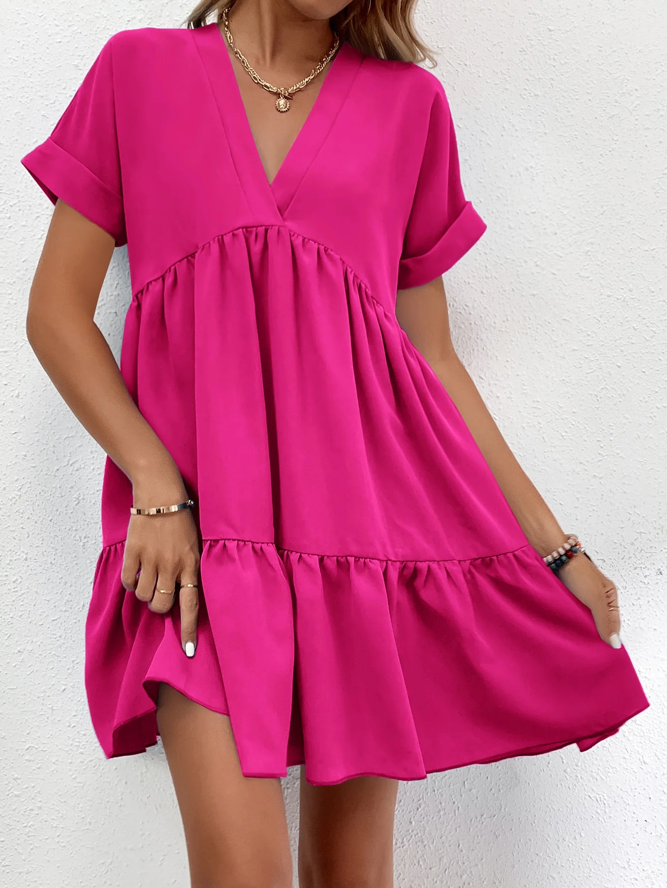 Robe Courte Smockée à Volants | La Parisienne - Image 3