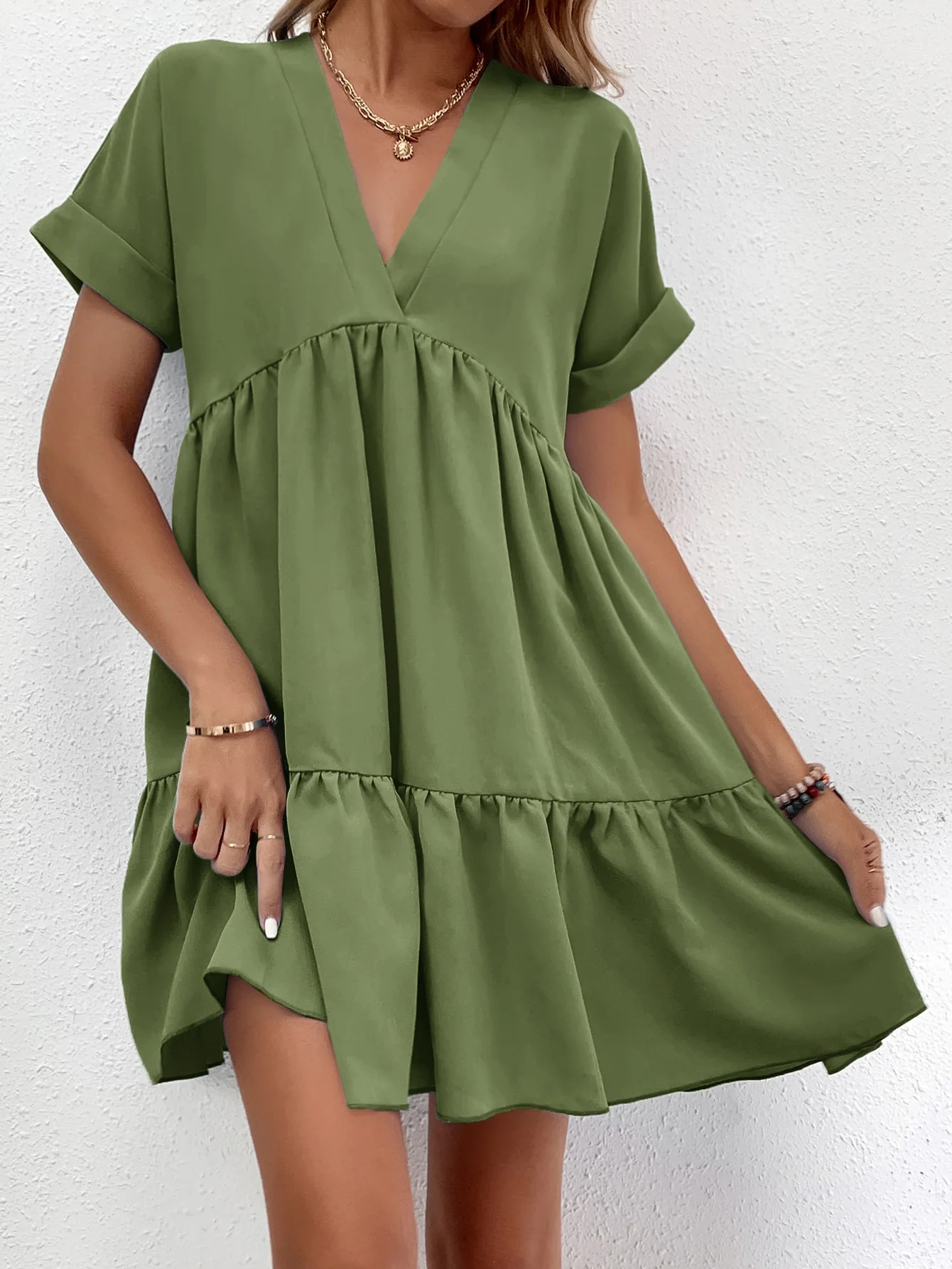 Robe Courte Smockée à Volants | La Parisienne - Image 4
