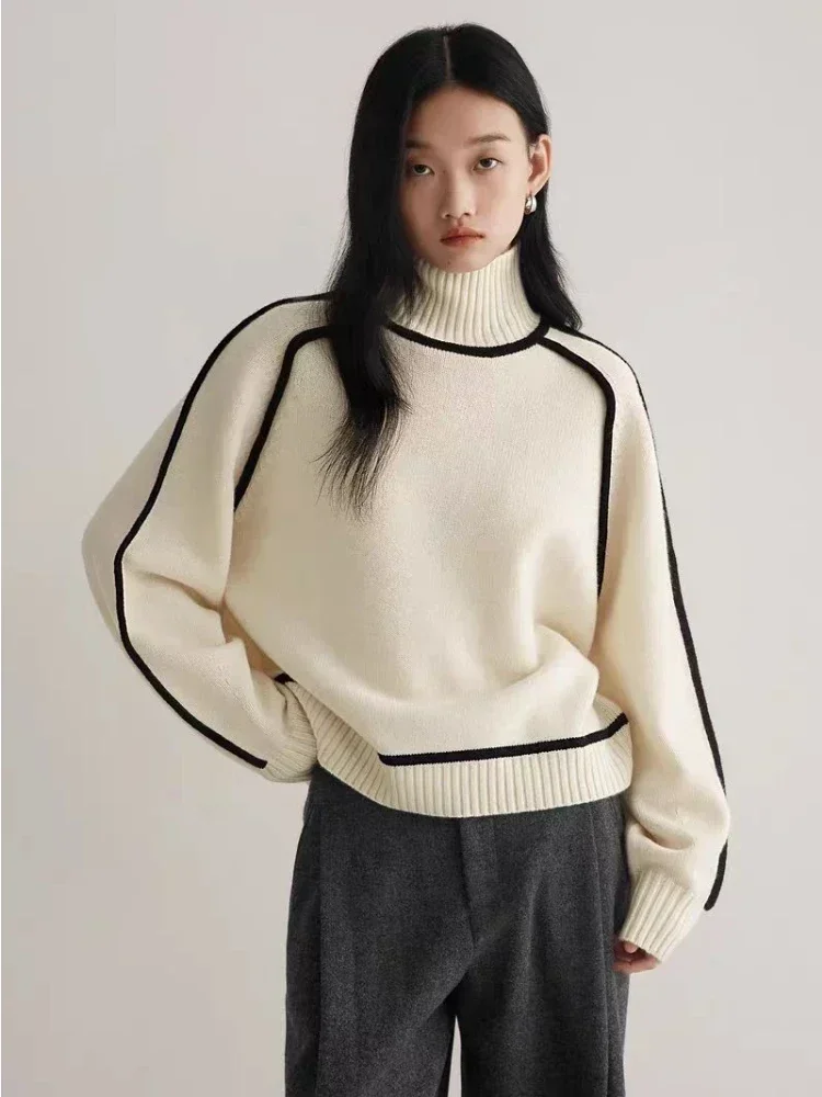 Pull Col Haut Tricoté Femme | La Parisienne - Image 2