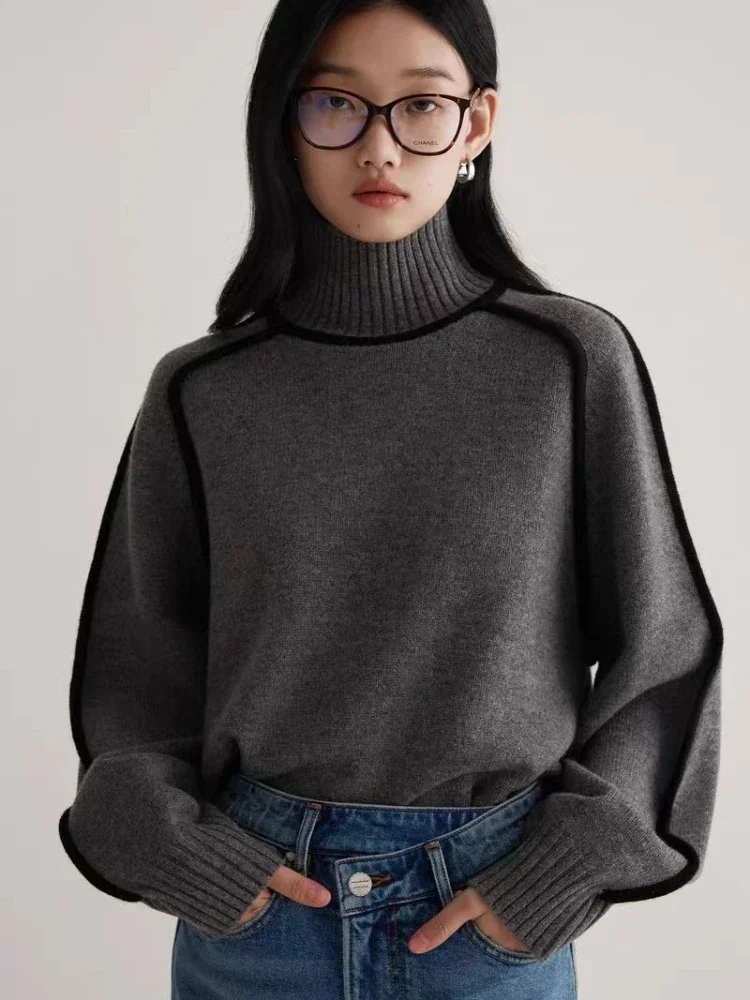 Pull Col Haut Tricoté Femme | La Parisienne - Image 3