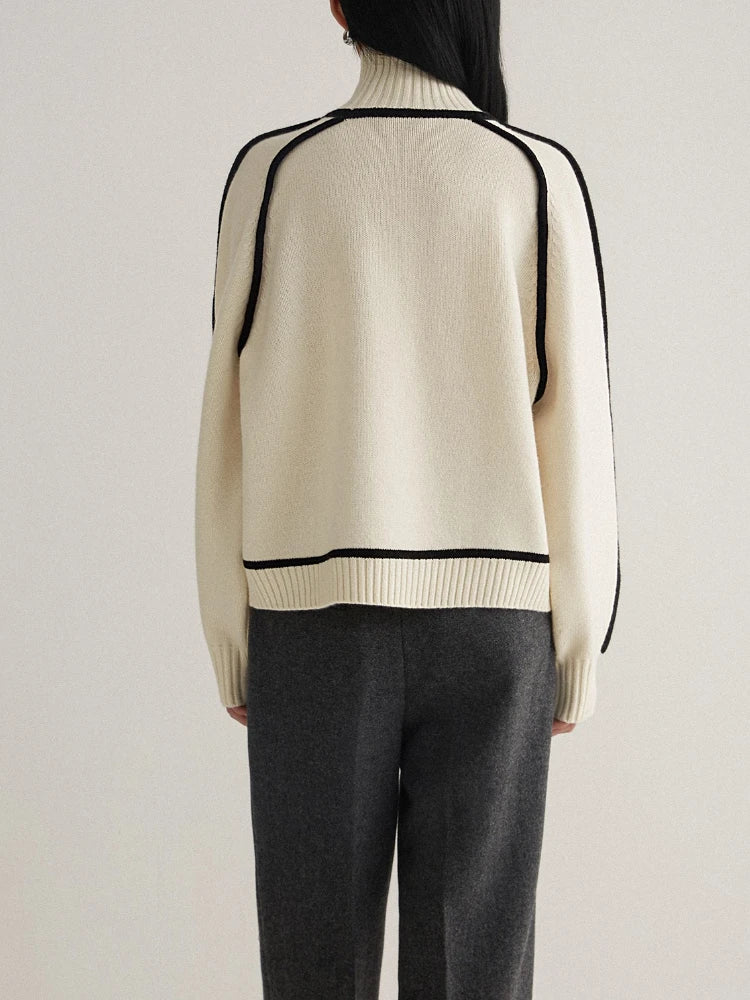 Pull Col Haut Tricoté Femme | La Parisienne - Image 7