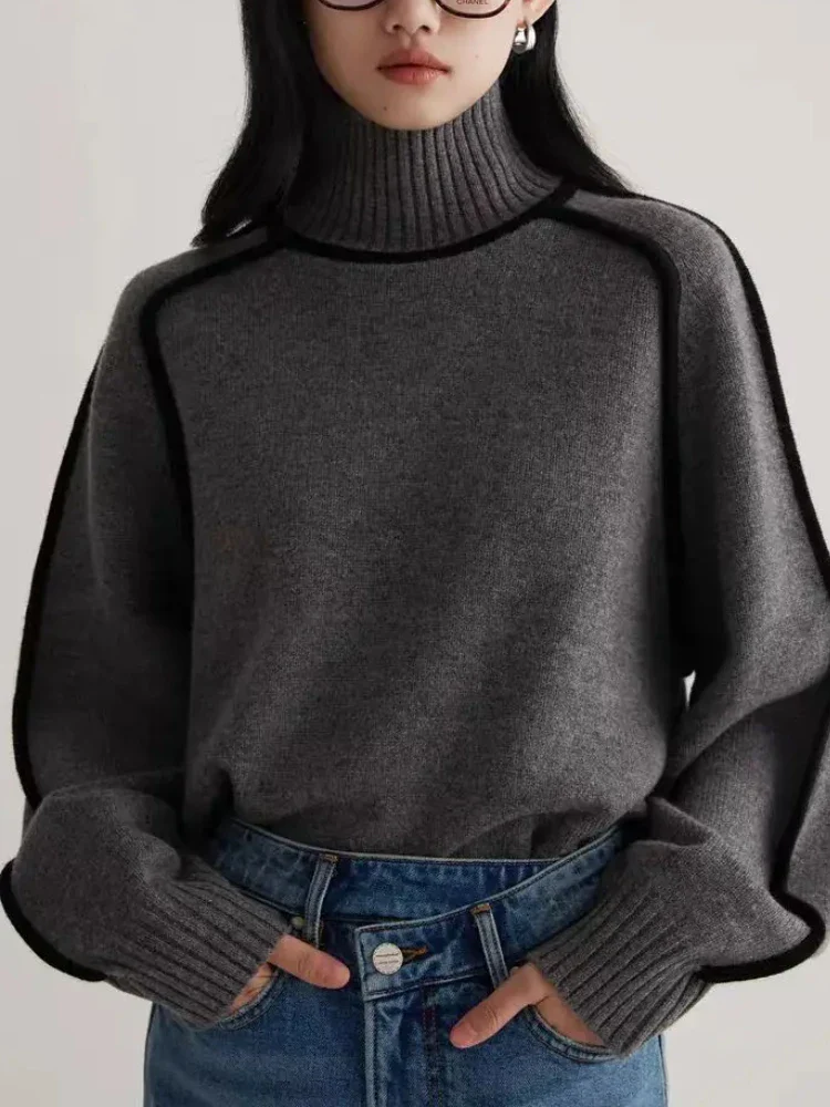 Pull Col Haut Tricoté Femme | La Parisienne - Image 8
