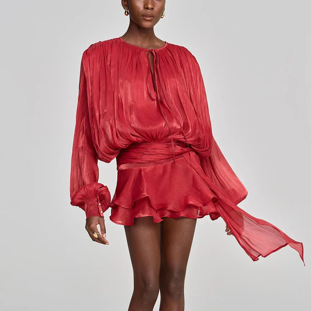 Robe Courte Manche Longue Élégante | La Parisienne - Image 3